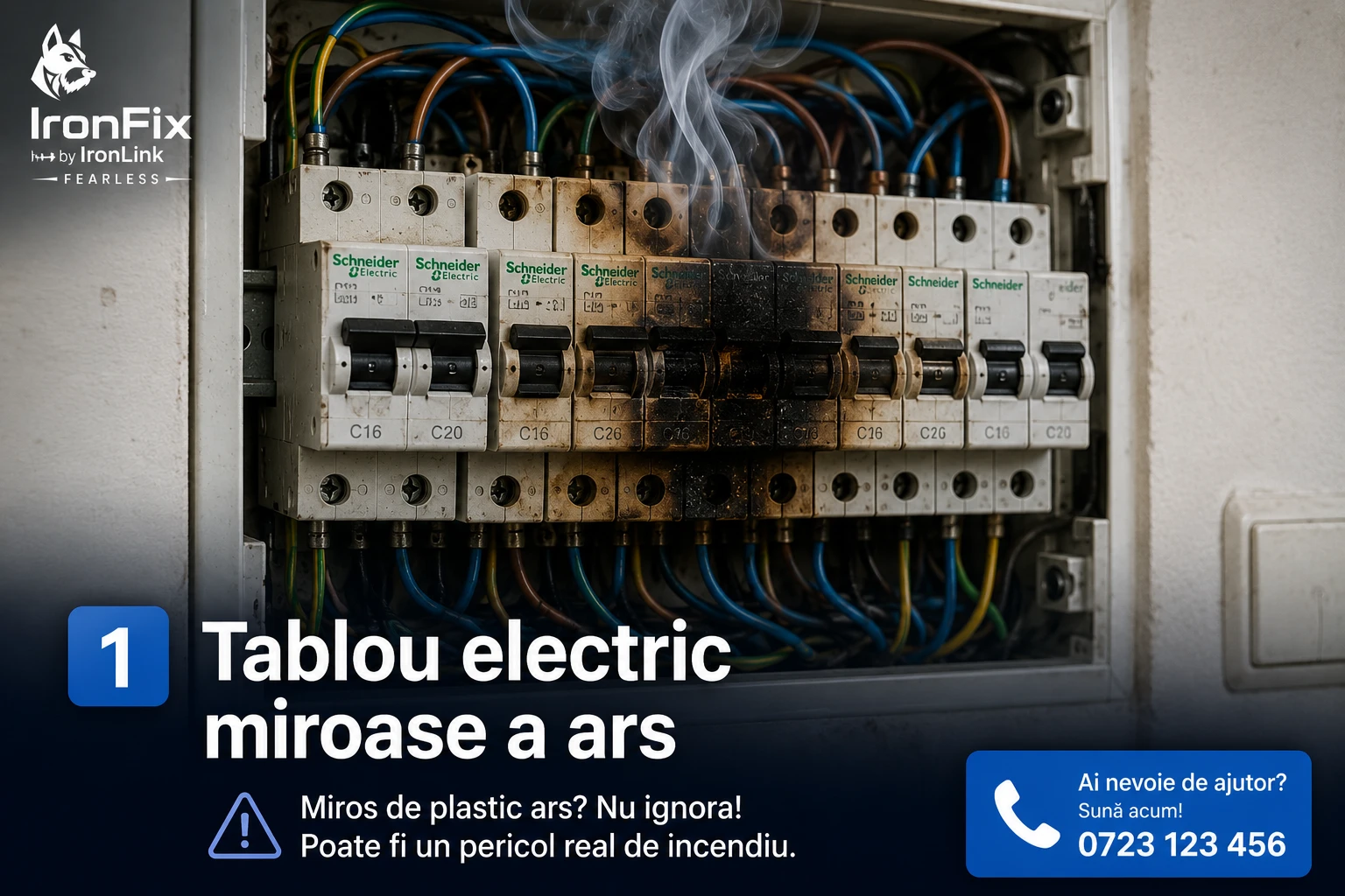 Tablou electric cu risc de supraîncălzire